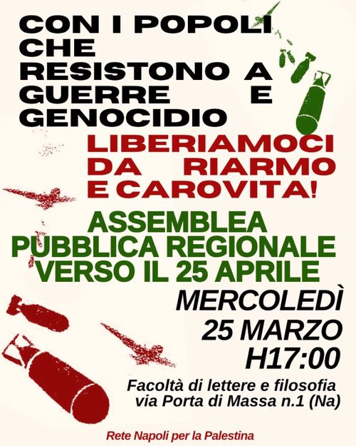 Assemblea pubblica regionale verso il 25 aprile