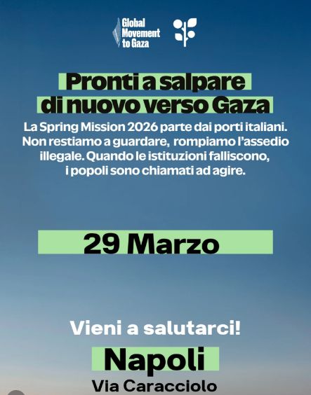 Tappa della Flotilla a Napoli il 29 marzo